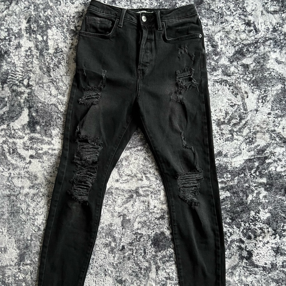 Forever 21 - black ripped jeans
